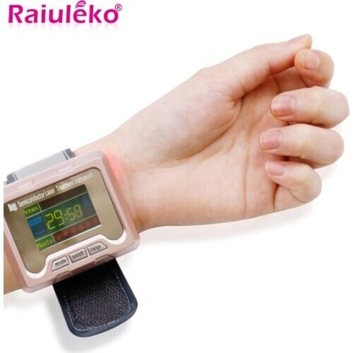 Healthcare 650nm laser light/wrist Diode low level laser Physiotherapy therapy LLLT For diabetes hypertension Rhinitis treatment