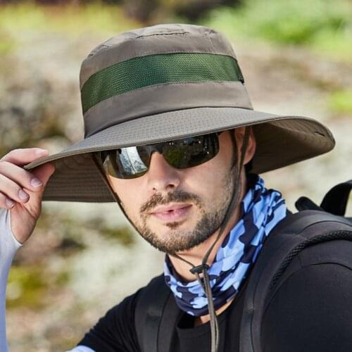 Mens Cool Brim Camo Boonie Mesh Bucket Hat Military Hunting Fishing Hiking Outdoor Summer Mens Hat Sunscreen Ultraviolet