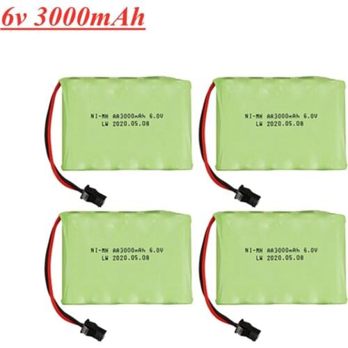 6v 3000mah NiMH Rechargeable Battery For Rc toys Cars Tanks Robots Gun Ni-MH Battery AA 6v 2400mah Batteries Pack For Rc Boat
