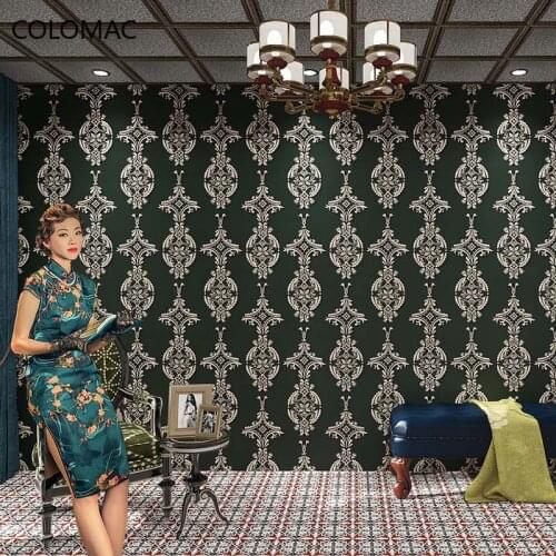 Colomac Custom Retro Relief Pattern Wallpaper Live Studio Dressing Room Reasoning Game Decorative Mural Girls Bedroom Dropship