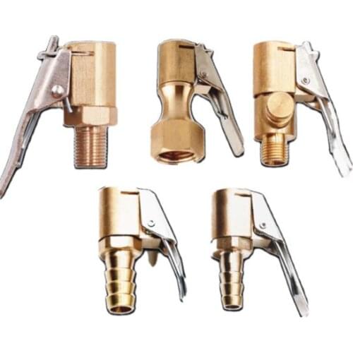 Car Tire Inflator Chuck Air Compressor Pump Lock On Nozzle Fine Thread Deflation C90A