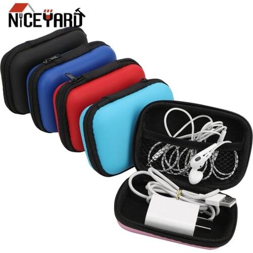 For USB Cable Earphone Electronics Accessories Organizer Portable Travel Kit Case Digital Storage Bag Pouch Earphone Bag