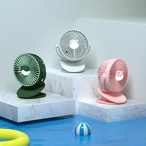 Portable Mini Clip Fan DC 5V Rechargeable Silent Small USB Cooling Fan Baby Stroller Home Office Table Clamp Clip on Electricfan