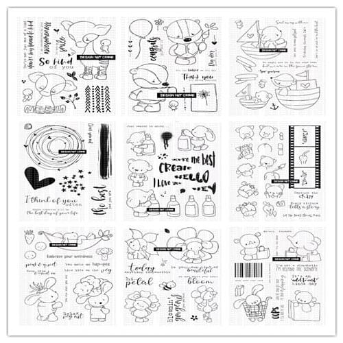 Animals Transparent Clear Stamps for DIY Scrapbooking/Card Making/Kids Christmas Fun Decoration Supplies