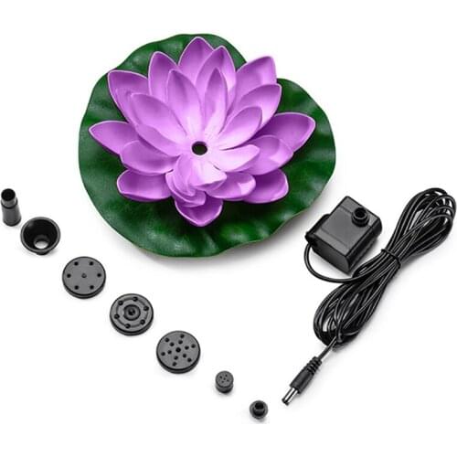 Solar Fountain Bird Bath, Lotus Waterscape Garden, Floating Water Fountain for Bird Bath, Fish Tank, Pool,Garden Decor
