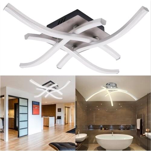 Modern Trigeminal LED Ceiling Lamp Forked Shaped Indoor Modern Lamp For Home Kitchen Living Room Bedroom Curved Design Lighting