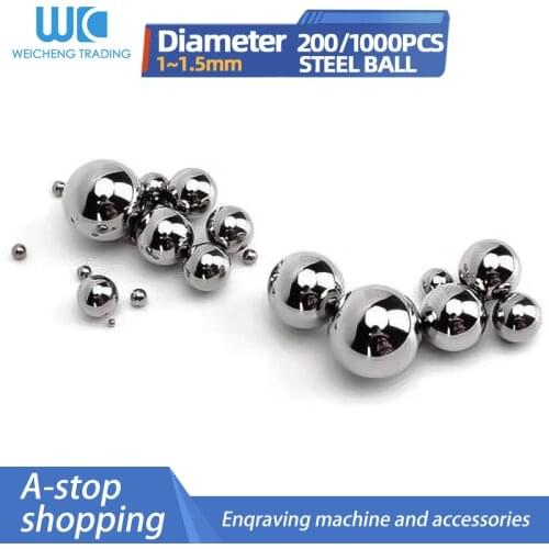 Solid bearing steel ball Miniature precision steel ball 1mm 1.1mm 1.2mm 1.23mm 1.25 1.3 1.4 1.5mm ball GCR15 bearing steel ball