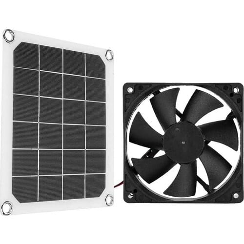 5V10W Solar Exhaust Fan Air Extractor 6In Waterproof Mini Ventilator Solar Panel Powered Fan For Dog Chicken House show