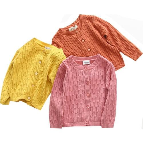 Spring Baby Cardigan Brand Autumn Cotton Sweater Coat Baby Childrens Clothing Boys Girls Knitted Cardigan Sweater Kids Wear