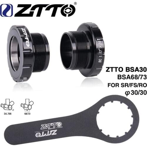 ZTTO new MTB Road bike External Bearing Bottom Brackets TOOL BSA30 BB68 BSA 73 68 For BB Rotor Raceface SLK BB386 30mm Crankset