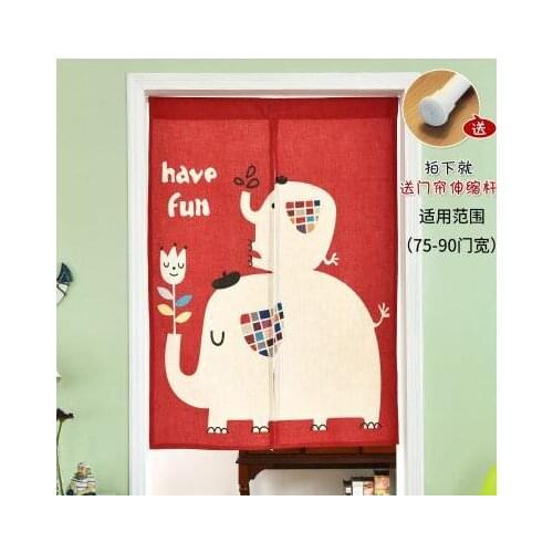 Green Plant Cute Animal Cartoon Pattern Iinen Curtain Curtain Children Iearning Bedroom Home Decoration Tapestry