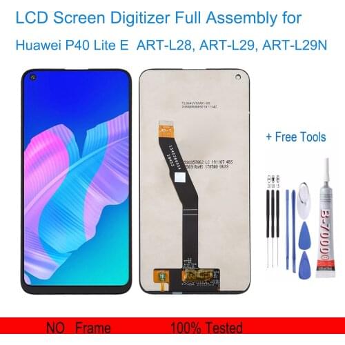 LCD Screen and Digitizer Full Assembly with Frame for Huawei P40 Lite E