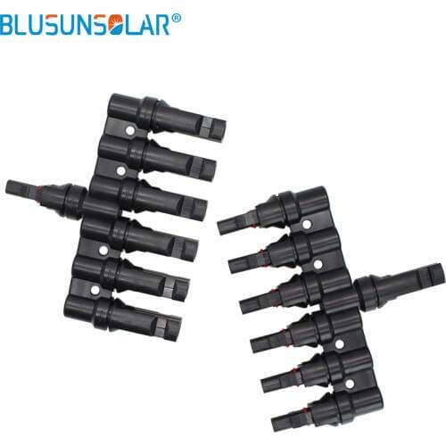 10 Pairs Waterproof IP67 1 to 6 Solar Solar Branch Connector Parallel Splitter Y Adapter Multi Connection for PV System TF0170