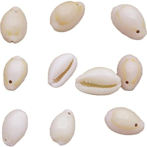 10PCS 15mm-22mm Natural Beige Sea Shell Conch Pendant Earring Jewelry Making DIY