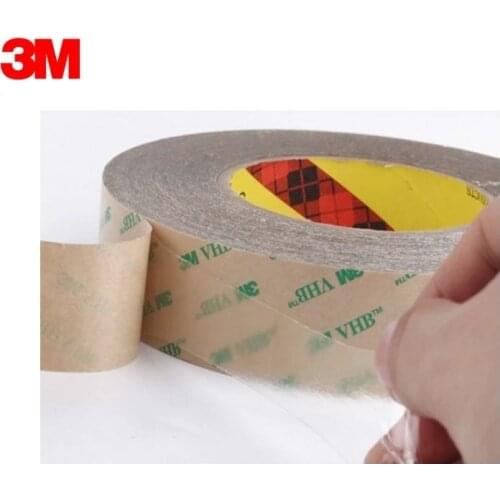 3M F9469PC VHB Adhesive Transfer Tape with Adhesive 100MP, Clear, 5mil 12mmX60YD Pack of 5