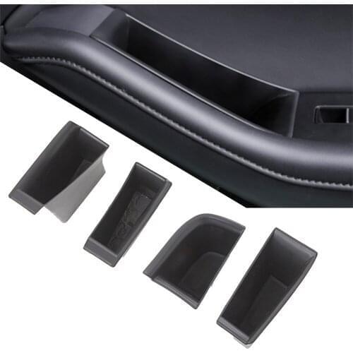 4Pcs Interior Car Door Storage Organizer Holder Box For Mazda 3 Axela 2020 ABS Plastic