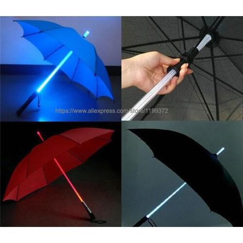 50pcs/lot Cool Blade Runner Light Saber LED Flash Light Umbrella rose umbrella bottle umbrella Flashlight Night Walkers