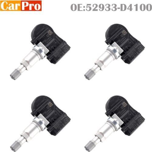 4 Pieces Tire Pressure Sensor 52933-D4100 TPMS for Elantra I30 Ioniq Optima Niro Genesis Sportage Sorento 52933D4100 52933-F2000
