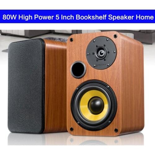 80W 5 Inch High Power Bookshelf Speaker Home Passive Hifi Desktop Fever Speaker Ring Home Theater Fever Grade Audio Front