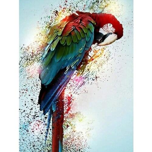 DIY 5D Diamond Mosaic Colorful Parrot Diamond Painting Cross Stitch Kits Diamond Embroidery Full Home Decor Handmade Art