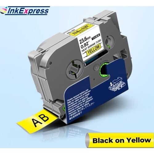 24mm Labels For Brother Heat Shrink Tube Label Tape HSe 651 hse-651 Tze Tape Cable Labeling For Brother P touch Label Maker