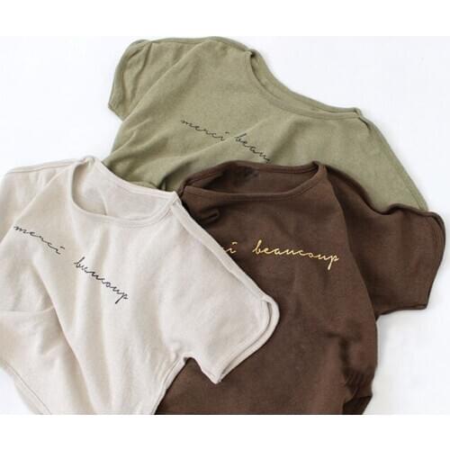 Toddler Boys T-shirts Casual Letter Printed Short Sleeve Tshirts for Boy Kids Clothing Summer 2020 Children Tops Baby Girl Shirt