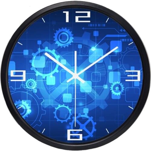 Creative Industrial Gear Wall Clock, Glass Modern Abstract Clock