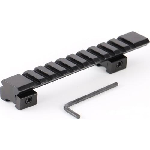 Scope Mount Dovetail 11mm to 20mm Weaver Picatinny Rail Adapter Extend Mount 10 Slots 124mm Pistol Airgun Rifle