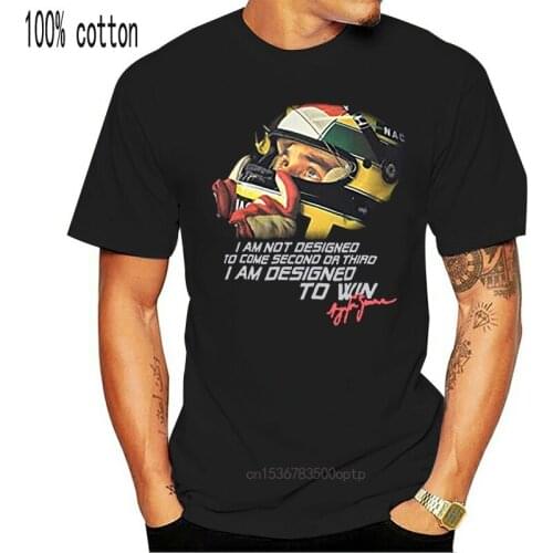Ayrton Senna Helmet Tee Summer Short Sleeve Shirts Tops S~3Xl Big Size Cotton Tees T-Shirt Fashion