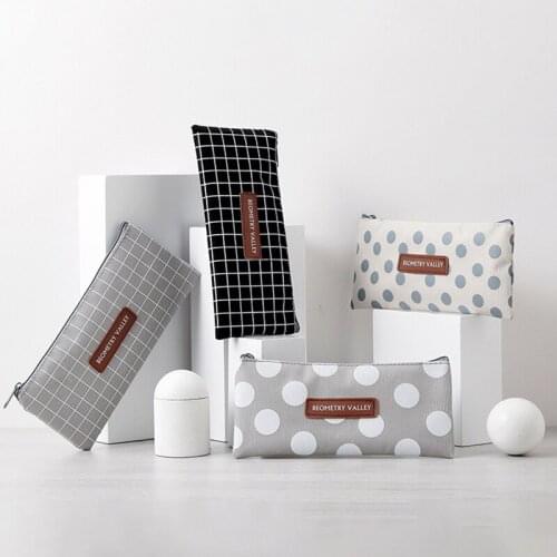 Small Pencil Case Durable Office Stationery Organizer Pouch Cosmetic Bag for Girls and Boys GK99