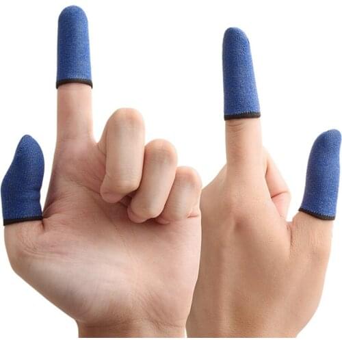 1 Pair PUBG Gaming Finger Sleeve Anti-Sweat Reusable Sweatproof Breathable Full Press Screen Mobile Phone Finger Set For Gamer
