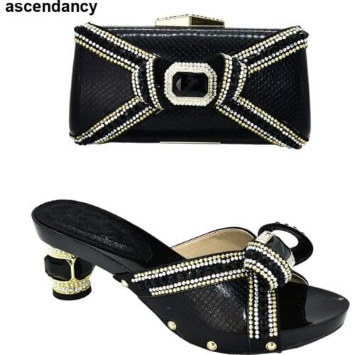 New Italian Shoes and Bag To Match Wedding Party High Quality African Wedding Shoes Italian Shoes with Matching Bags for Women