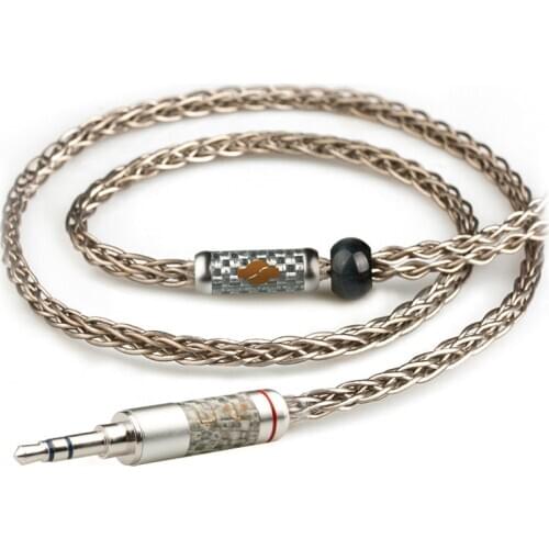 Xiaofan MM 8 Core Sterling Silver Upgrade Cable 2.5/3.5/4.4mm Balanced Cable With MMCX/2pin Connector For sony ex1000 ie80 se846