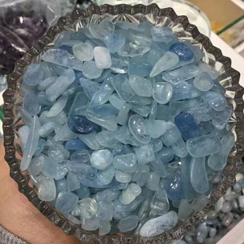 Natural Aquamarine Quartz Gravel Crystal Stone Rock Chips Specimen Lucky Natural Stones and Minerals