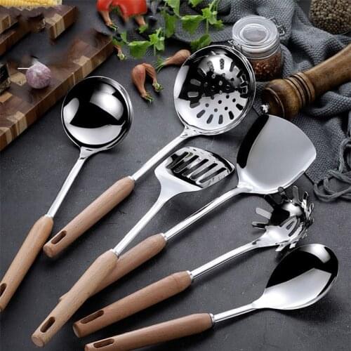 Stainless Steel Cookware Cooking Utensils Spatula Rice Scoop Turner Ladle Pasta Server Soup Spoon Nonstick Kitchenware