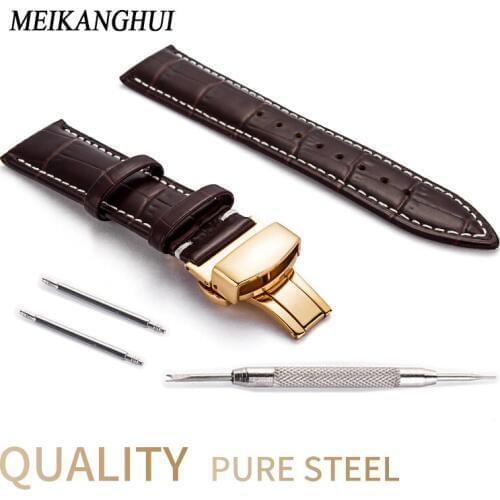 Genuine Leather Watches Band 12mm 13mm 14mm 16mm 18mm 20mm 22mm 24mm Waterproof Classical leather Watch Accessories Women Straps