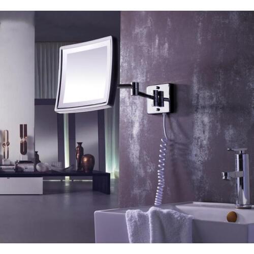 Modern Bathroom Products Solid Brass Chrome Finished In Wall Mounted Led Cosmetic Mirror,bath Light Mirrors BM002