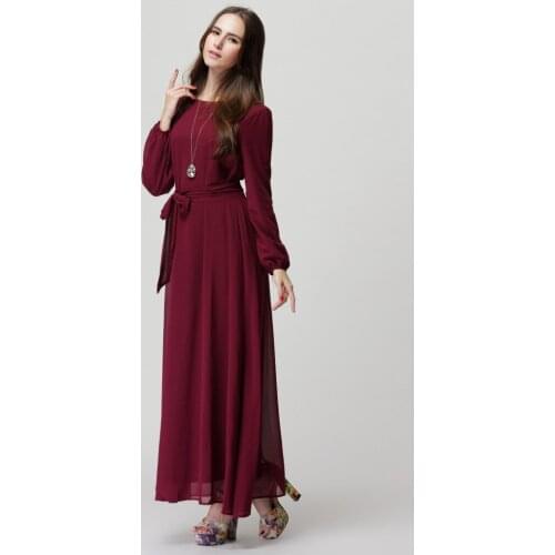 High Quality chiffon muslim Maxi Long Dress Kaftan Abaya Jilbab Islamic Clothing CP023