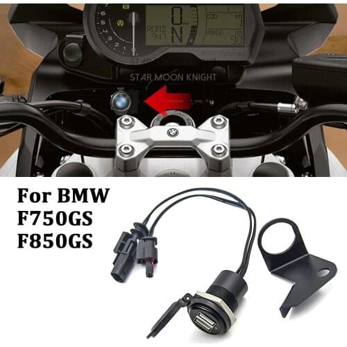 Motorcycle Dual USB Charger Power Adapter Cigarette Lighter Socket Waterproof Plug Socket For BMW F750GS F850GS F 750 GS 850