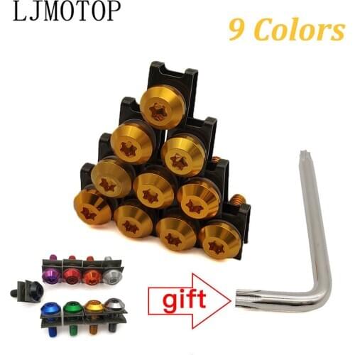 10PCS CNC For honda CBR 600 F2,F3,F4,F4i CBR600RR CBR600 CBR750 RR Motorcycle Fairing Screws Custom Moto Body Spring Nuts Bolts