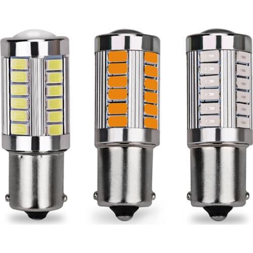 10 PCS Urbanroad 1156 Ba15s p21w 33 Led 5630 5730 1156 Ba15s Led Bulb Auto Brake Lights DRL Driving Light Reverse Bulb Red Amber