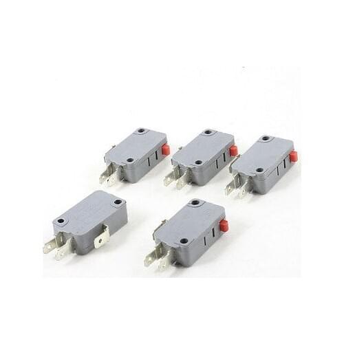 250VAC 16A SPDT 1NO 1NC 3P Red Momentary Pushbutton Limit Microswitch