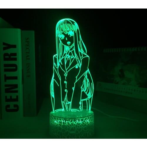 Emergence Anime Figure Saki Yoshida 3D LED White Base Lamp for Birthday Gift 16 Colors Remote Crake Nightlight Arylic Table Lamp
