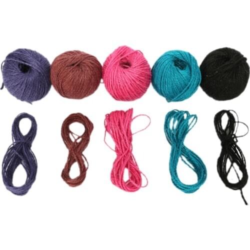 50M/Roll Jute Twine Natural Sisal Rustic Tags Wrap Wedding Decoration Crafts Rope String Cord Events Gift Packaging 2mm