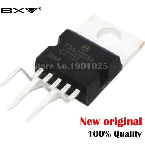 10pcs/lot TDA2003 TDA2003A TO-220 amplifier chip single supply 12V 10W amplifier chip new original In Stock