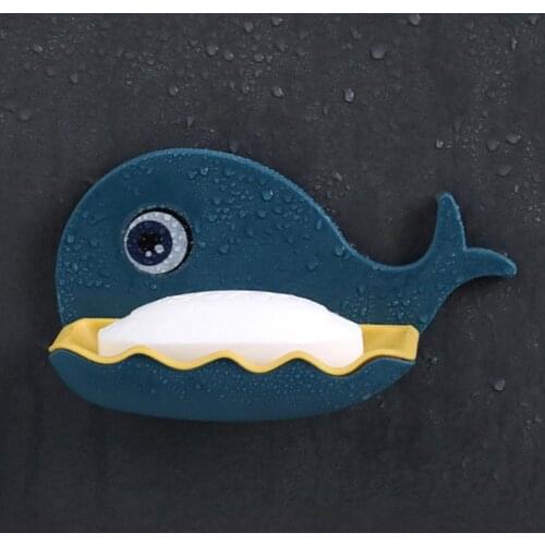 1Pcs Bathroom Soap Dish Holder Soaps Box Storage Shelf Mounted Wall Organizer Plastic Rack Draining Accessory Bathroom Tray X2B0