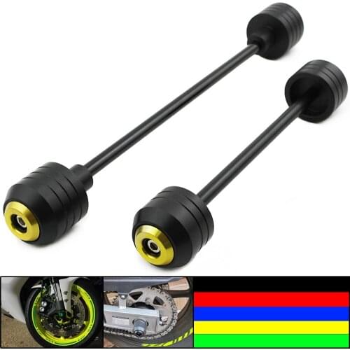 For SUZUKI GSR600 2006 2007 2008 2009 2010 GSR750 2011 2012 2013 2014 Front Rear Wheel Slider Fork Axle Crash Protector POM NEW