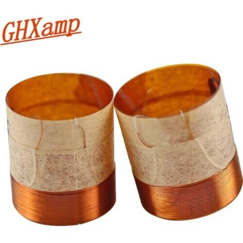 GHXAMP 19 Core BASS Voice coil KSV 8OHM 19mm Round copper wire For 4 inch 5 inch Woofer Speaker repairss DIY 1Pairs