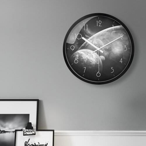 Creative Star Sky Moon Wall Clock Living Room Office Home silent decorative clock wall clock for kids rooms modern decor
