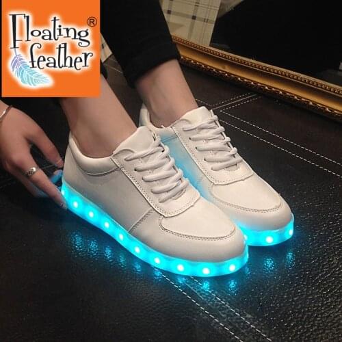 Size 27-46 Adult Unisex Womens&Mens 7 Colors Kid Luminous Sneakers Glowing USB Charge Boys LED Shoes Girls Footwear LED Slippers